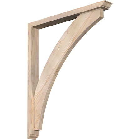 Thorton Traditional Smooth Bracket W/ Offset Brace, Douglas Fir, 3 1/2W X 30D X 36H